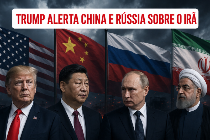 Trump alerta China e Rússia: fornecer armas ao Irã “seria muito ruim” para ambos os países
